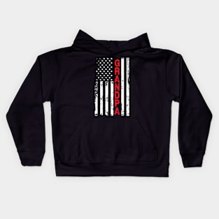 Grandpa Day Distressed Flag Dad Patriot Kids Hoodie